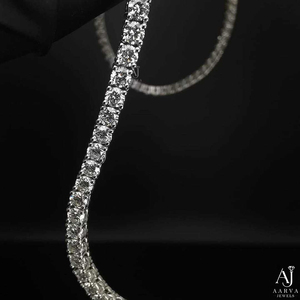 Collier Tennis Hip Hop en Moissanite de laboratoire plaqué or rose, coupe brillant ronde, entièrement serti de pierres, pour mariage, fête ou cadeau - Product Image 2