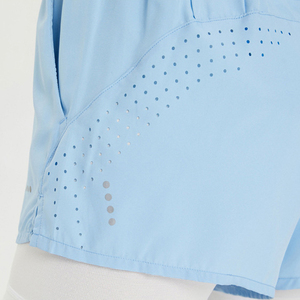 Shorts de sport pour femmes à taille haute, respirants, écologiques, à séchage rapide, avec doublure pour la course à pied, le fitness, le jogging et la course sur piste - Product Image 4