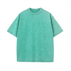 T-shirt en jersey 100 % coton pour homme, coupe oversize, manches courtes, col rond, couleur unie, tricoté, design uni, coupe classique - Product Image 1