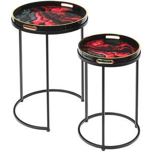 Fresh Selling Enamel Finish Excellent Quality Metal Made Black Color Powder Coated Luxury <b>Nesting</b> <b>Tables</b> In Lowest Price - Product Image 5