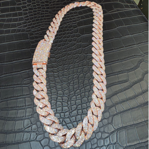 Collar Gargantilla Redondo de Moissanita Brillante, Plata 925 Bañada en Oro Amarillo, Joyería de Lujo para Hombres y Mujeres, Estilo Hip Hop, Eslabones, Iceout, Fiesta - Product Image 4