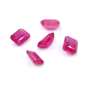 Rubis naturels de Bangkok, octogones calibrés 6x8mm, pierres précieuses de rubis naturelles facettées pour la fabrication de bijoux, prêtes à l'emploi - Product Image 5