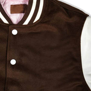 Chaqueta Varsity de Lana para Hombre, Talla Grande, Forro Acolchado de Invierno, Ropa Deportiva Informal Cálida, Mangas de Cuero, Chaquetas Varsity de Lana - Product Image 4