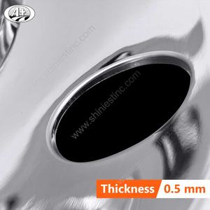 Enjoliveurs de roue arrière de 16 pouces Snap-On pour les camions et les autobus américains Finition en acier inoxydable - Product Image 5