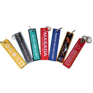 Porte-clés brodé personnalisé avec logo, en tissu, prix d'usine, autres bijoux - Product Image 4