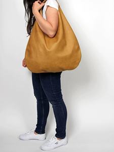 Sac Hobo en cuir marron sac à main marron camel pour femme marron clair doux tous les jours marron sac à main LHB-0082 - Product Image 2