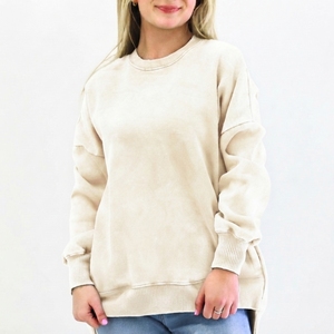 Sudadera de Mujer con Ajuste Cómodo, Lavado Ácido, de Alta Calidad, Estilo Oversize, con Servicio OEM, Suministro Directo de Fábrica al por Mayor - Product Image 5