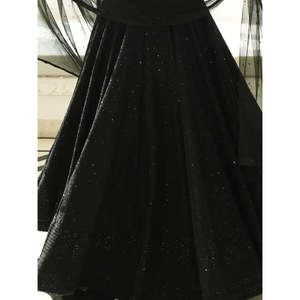 Sweet Black <b>Sequin</b> Georgette Reception Lehenga Choli for Women - Product Image 2