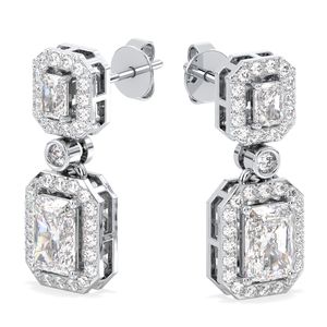 REYES Pendientes de Oro Sólido de 14K de Alta Calidad con Diamante Cultivado en Laboratorio CVD de 3.5 Quilates para Mujer, Joyería Fina de Lujo para Bodas - Product Image 1