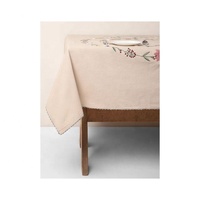 Nappe de table personnalisable, durable, imperméable, lavable en machine, en coton biologique et lin, certifiée GOTS, luxueuse, brodée, jacquard