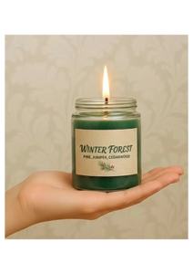 Vela Aromática Ecológica Clásica de Soja y Parafina con Aroma a Bosque Invernal, Hecha a Mano, Aroma Relajante, Decoración Navideña para el Hogar y Fiestas - Product Image 3