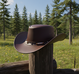Sombrero de Vaquero de Cuero Personalizado con Diseño a Rayas para Adultos Unisex - Uso en Playa e Invierno - Product Image 4