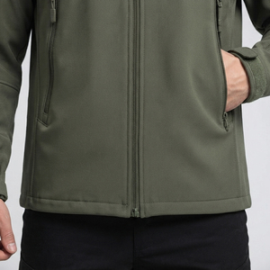 Chaquetas Tácticas de Senderismo para Hombre, Chaqueta Cortavientos con Capucha, Chaqueta Impermeable de Forro Polar Grueso, Chaqueta Softshell de Piel de Tiburón - Product Image 6