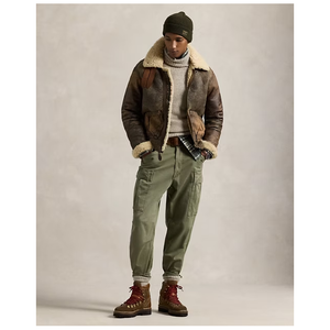 Novedades: Chaqueta de invierno para hombre de piel sintética, gruesa y cálida, con cuello vuelto, en negro y marrón, estilo motociclista. - Product Image 3