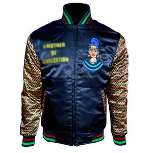 Veste de baseball universitaire en satin avec logo personnalisé Bomber d'hiver à capuche pour hommes avec broderie 3D High Street Streetwear Private Design - Product Image 1
