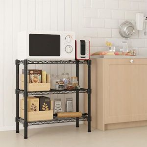 Scaffale in Ferro Nero 350*600*850 con 3 Ripiani Rivestiti in Plastica, Scaffali e Unità di Stoccaggio - Product Image 6