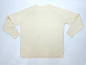 สเวตเตอร์ถักแบบสวมหัวแขนยาวสำหรับผู้หญิงเสื้อสเวตเตอร์สีงาช้างแบบลำลอง - Product Image 4