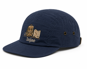 Wholesale Custom Logo Nylon 5 Panel Camper <b>Hat</b> Premium <b>Navy</b> Blue Lightweight Outdoor Hiking Cap Vintage Camping Embroidery <b>Hat</b> - Product Image 1