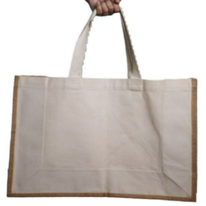 Sac fourre-tout en coton biologique 100% personnalisé avec logo imprimé en sérigraphie, écologique, recyclable, pour les courses, beige naturel, avec poignées - Product Image 2