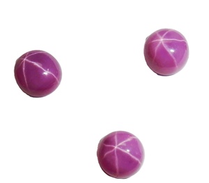Rubis étoilé rond 6x6 mm 1,5 carat, cabochon poli créé en laboratoire avec effet étoile à 6 branches pour la fabrication de bijoux - Product Image 6