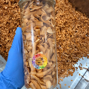 Tranches, copeaux et chips de noix de coco séchées et sucrées en vrac pour garniture de desserts de boulangerie 99 Gold Data Ben Tre 1kg - Product Image 1