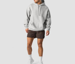 Sweat à capuche surdimensionné personnalisé pour homme en molleton de coton épais, respirant, séchage rapide, avec poche kangourou, teint uni, imprimé numérique - Product Image 4