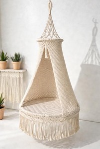 Handmade Macrame <b>Hanging</b> <b>Chair</b> | Boho Swing <b>Chair</b> | Cotton Rope Hammock Seat | Beach & Garden Decor | Indoor Outdoor Relax <b>Chair</b> - Product Image 2