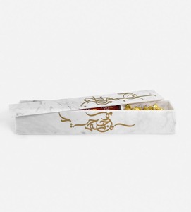 Conteneur élégant en acrylique pour aliments secs avec couvercle en nacre, design de rangement de luxe fait main - Product Image 1