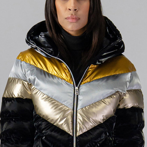 Veste matelassée haut de gamme OEM pour femme, vêtement décontracté d'extérieur personnalisé pour femme, coupe-vent avec fermeture éclair et poches latérales, manteau pour femme - Product Image 5
