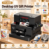 Printer UV Flatbed 2030 dengan Area Cetak 200 x 300 mm untuk Produk Akrilik, Kaca, Logam, dan Plastik Kustom