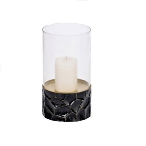 Modern Metal Votive <b>Candle</b> Holder Golden Finishing Tea Light <b>Candle</b> Pillar With Glass for Wedding & <b>Dinner</b> Parties usage Item - Product Image 5