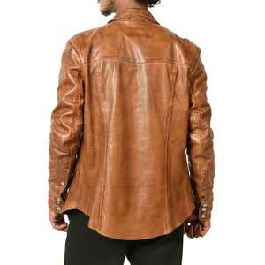 Nouvelle Arrivée Vente Chaude Chemises Décontractées en Cuir Satiné Uni pour Hommes, Col Montant, Anti-rétrécissement, Tricotées, Respirantes, Grandes Tailles, Personnalisables, Haute Qualité - Product Image 6