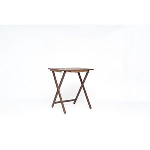 Set di 4 tavoli pieghevoli XL oversize con ripiano, tavoli da pranzo in noce - Product Image 2