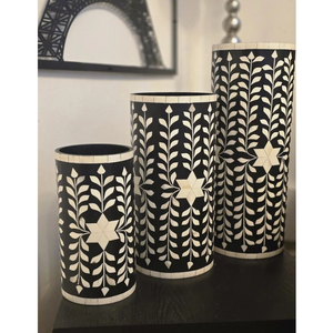 Vase de pot de fleur en incrustation d'os noir blanc fait à la main de meilleure qualité Top Selling Attractive Best Quality Polished for Ramadan Wedding - Product Image 6
