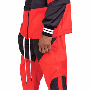 Nuevo conjunto deportivo cortavientos para hombre, informal, impermeable, de poliéster ligero, en color sólido. - Product Image 4