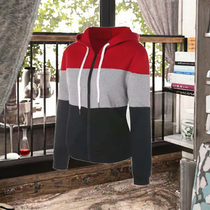 Custom Color Women's Hooded Autumn Hoodies Sweatshirts 100% Polyester Cheap Price <b>Zipper</b> High Quality Wholesale Quick Dry - Product Image 4