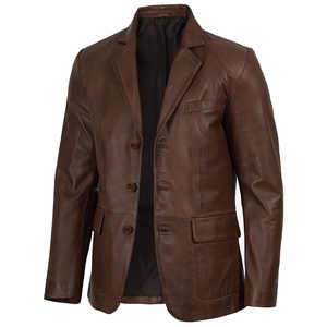 2026 OEM Tendance Actuelle Veste Chauffante d'Hiver pour Homme en Cuir de Vachette Marron Véritable Imperméable à Capuche Haute Qualité Faible MOQ Grandes Tailles - Product Image 3