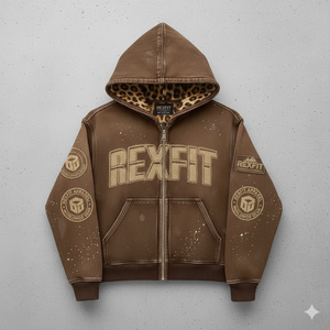 Nouvelle arrivée : sweat à capuche zippé en coton épais délavé à l'acide pour homme, impression personnalisée, effet soleil éclairé - Product Image 5