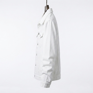 Chaqueta de Lona y Cuero Oversize para Hombre al por Mayor con Capucha y Cuello Alto, Ropa Exterior Casual de Moda, Personalizada OEM, Marca Privada - Product Image 2