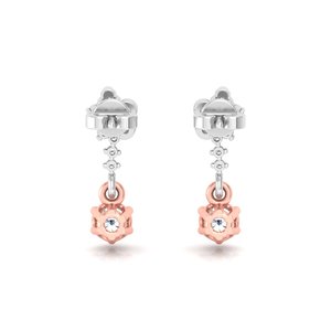 Minimalist Round Cut Lab Grown Diamond 10k,14K,18k Solid Gold <b>Earring</b> <b>Tops</b> for Gift Party & Anniversary - Product Image 3