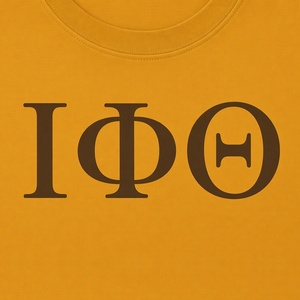 Iota Phi Theta T-shirt à manches longues pour homme en coton doré, col rond, imprimé lettres grecques, style décontracté, pour la fraternité, vêtement de campus - Product Image 6