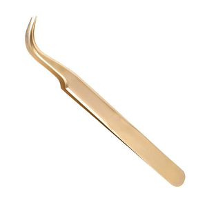 High Quality Professional Women's Eyelash Tweezers Japanese Stainless Steel Anti-Static Durable Beauty Instrument with 10mm Tip - Product Image 1