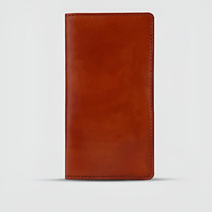 Genuine Leather Long <b>Wallets</b> <b>For</b> <b>Men</b> Premium Brown Bifold Design Multiple Card Slots Cash Compartments And Secure Zipper Pocket - Product Image 4