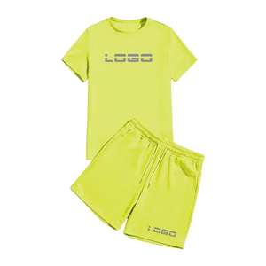 Tenue d'été pour homme, ensemble deux pièces short et t-shirt, style streetwear décontracté - Product Image 2