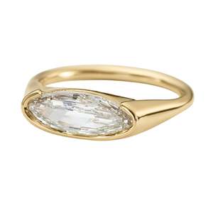 Marquise Cut Diamond Engagement Ring In 14k Gold prong Setting floral Women's Jewelry - Product Image 3