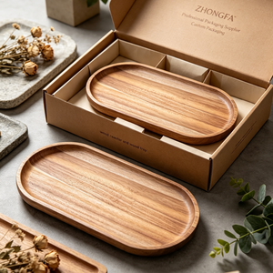 Bandeja de Servir de Madera de Acacia Personalizada, Plato Rústico de Madera para Bar, Cafetería, Restaurante, Exhibición de Alimentos para Fiestas, Venta al por Mayor, Proveedores, 13x9 Pulgadas - Product Image 5
