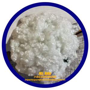 Venta Directa de Fábrica, Poliéster Hueco Conjugado Blanco 15D HCS Reciclado con Certificación GRS/OEKO-TEX, Siliconado, Ignífugo, para Juguetes - Product Image 5