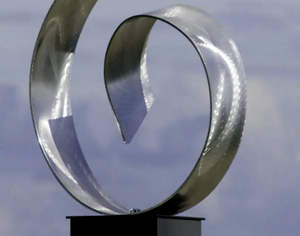 Escultura de Arte Metálica Moderna para Interiores, Personalizada para Vestíbulos de Hotel, Decoración de Anillos Metálicos, Fabricante de Esculturas Metálicas - Product Image 5