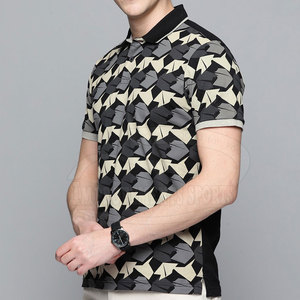 Design unique grande taille hommes imprimés polos nouveauté séchage rapide hommes imprimés polos - Product Image 3