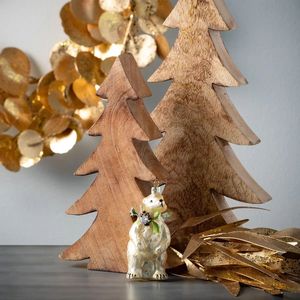 Handmade Luxury Wooden <b>Christmas</b> <b>Tree</b> Decorations Traditional Rustic Holiday Tabletop Ornament Natural Wood Factory - Product Image 3